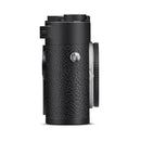 Side view of Leica M11-P camera showing textured grip and lens mount with dark chrome finish