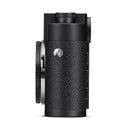 Side view of Leica M11-P camera with textured black body and control dial