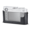 Leica M11 Protector black leather half-case for Leica M11 camera with battery and SD card access