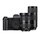 Leica SL3-P body with Vario 24-70mm and 70-200mm lenses on a white background