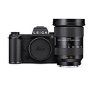 Leica SL3-P body with a Vario 24-70mm lens on a white background