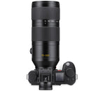 Leica Vario-Elmarit-SL 70-200mm f2.8 telephoto zoom lens on camera body with zoom markings and control dials