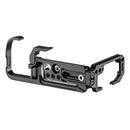 Leofoto L-Bracket for Nikon Z5 II precision machined aluminum camera accessory with dual dovetail mounting surfaces for quick orientation changes
