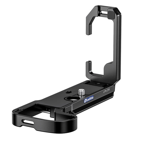 Leofoto L-Bracket custom aluminum camera mount for Nikon Z5 II with quick-release dovetail design