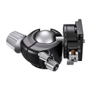 Leofoto LH-36PCL ball head with ergonomic locking knobs and NP-60 plate for smooth, stable camera support and precise panning.