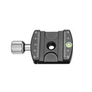 Leofoto LHC-50 screw-knob clamp with built-in spirit level for tripod heads, compatible with Arca-type quick release plates