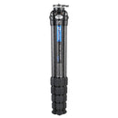 Leofoto LS-285CEX Ranger lightweight carbon fiber tripod with fixed leveling base and twist leg lock system
