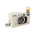 Lomography LomoApparat Chiyoda Edition 35mm film camera with 21mm wide-angle lens and colored gel flash filters