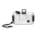 Clear waterproof Simple Use Underwater Case for film camera with built-in flash and strap