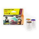 Lomography Analogue Trio Mixed Film Pack 35mm with three unique LomoChrome emulsions and keychain accessory
