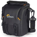 LowePro Adventura III camera bag made with 84% recycled fade-resistant fabric, durable and lightweight with adjustable strap and impact-resistant base