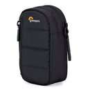 Black camera pouch with Lowepro logo on a white background