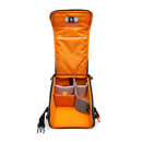 LowePro GearUp Creator Box L II camera bag organizer with adjustable dividers and QuickDoor entry system in orange interior