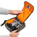 Lowepro GearUp Creator Box M II Green Line camera bag organizer with adjustable dividers and QuickDoor access for mirrorless cameras and accessories