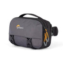 LowePro Trekker Lite HP 100 compact grey camera bag with UltraCinch compression and recycled fabric design