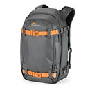 Lowepro Whistler 350 AW II gray camera and outdoor gear backpack with orange straps and durable weather-resistant design