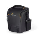 LowePro Adventura TLZ 30 compact black camera bag with shoulder strap and eco-friendly fabric