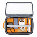 Lowepro GearUp Case Large electronic and travel organizer with padded pockets and elastic strap for secure storage, made with 75% recycled fabrics.