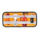 Lowepro GearUp Pouch Medium electronics organizer with elastic straps for headphones, cables, and accessories, sustainable 67% recycled fabric