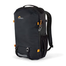 LowePro Trekker Lite black travel camera backpack with modular inserts and All Weather cover