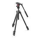 Manfrotto 290 Aluminum Tripod with BeFree Live Fluid Video Head for smooth pan and tilt video recording