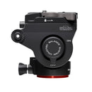 Camera fluid head with Bridging Technology branding on a white background