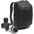 Manfrotto Advanced Hybrid Backpack III black versatile camera bag with DSLR, lenses, and tripod strap
