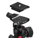 Manfrotto BeFree AS aluminum tripod ball head with Arca-type quick release plate and built-in level for stable camera mounting