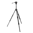 Manfrotto ONE Hybrid tripod with 500X fluid head, black aluminum, photo and video hybrid tripod.