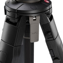 Close-up of Manfrotto ONE Hybrid aluminum tripod leg and leveling mechanism