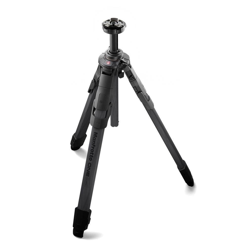 Manfrotto ONE Hybrid carbon fibre tripod with modular legs and quick release system for photo and video shooting