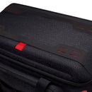 Manfrotto Pro Light Cineloader large black camera bag with red accents and textured protective lid