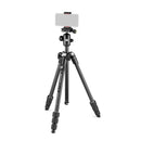 Manfrotto Element MII lightweight carbon tripod with Bluetooth remote and smartphone clamp