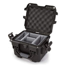 Black Nanuk 908 waterproof hard case with padded dividers and ergonomic handle