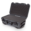 Nanuk 935 black waterproof protective case with foam and three soft-grip handles on wheels
