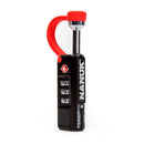 Black and red combination lock with NANKU branding on a white background