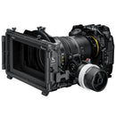 Nikkor Z 28-135 f4 PZ power zoom lens mounted on a professional camera rig with matte box and follow focus system.