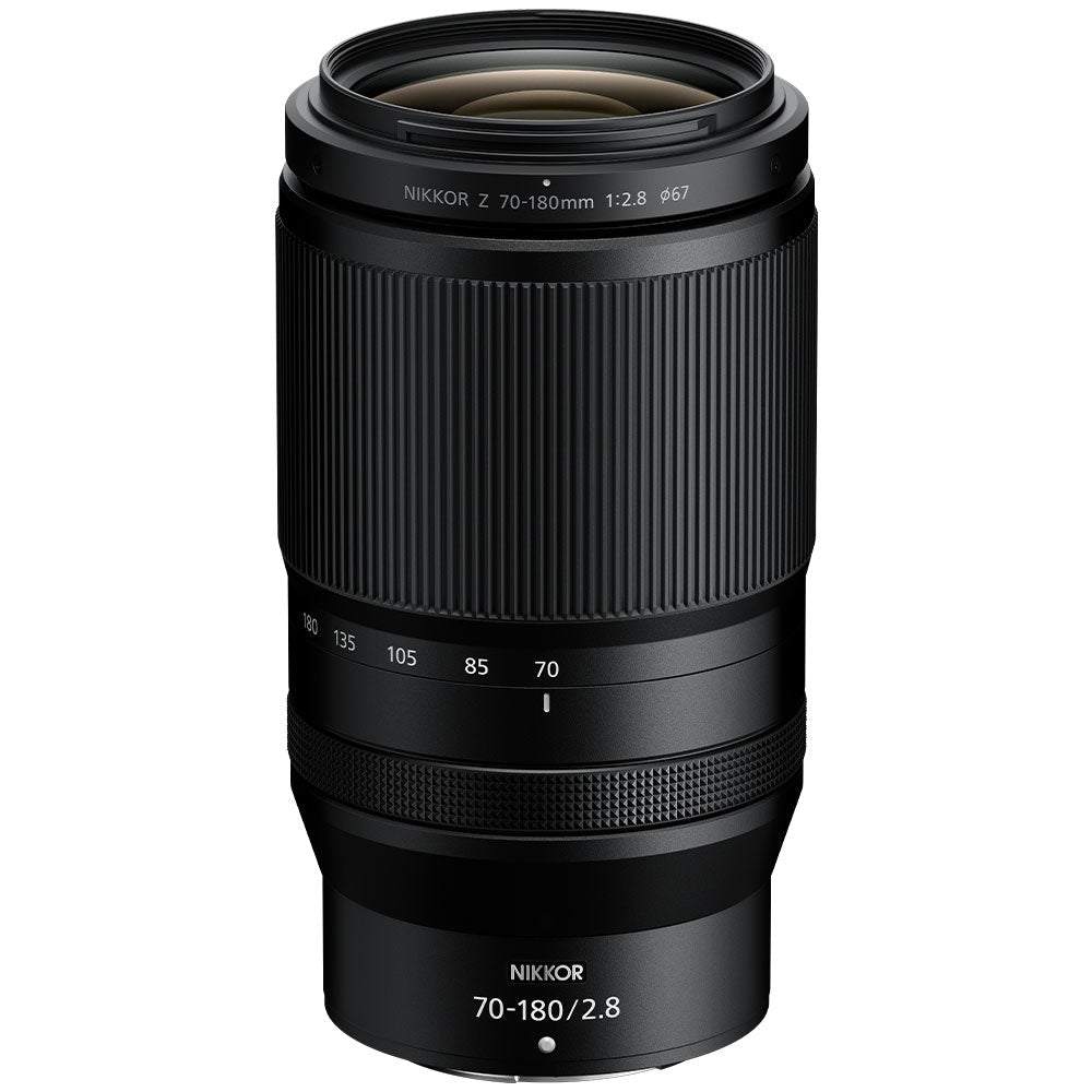Nikkor Z 70-180mm f/2.8 mirrorless telephoto lens with compact design and f/2.8 aperture