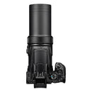 Nikon COOLPIX P1100 camera with extended telescope-like zoom lens and ergonomic controls, ideal for wildlife, moon, and macro photography