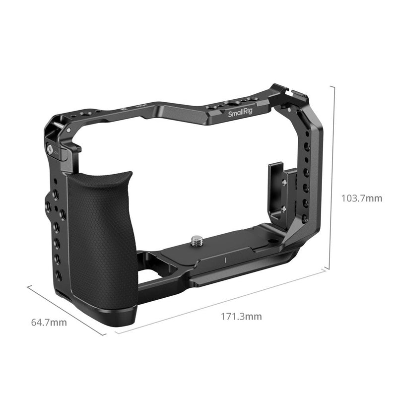 SmallRig Basic Cage Kit for Nikon ZR with HDMI and USB-C cable clamp and multiple mounting points, black camera cage frame