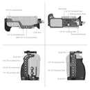 SmallRig Advanced Cage Kit for Nikon ZR with silicone-wrapped non-slip handle, contoured side handle, multiple mounting points, HDMI and USB-C cable clamps for stable connections