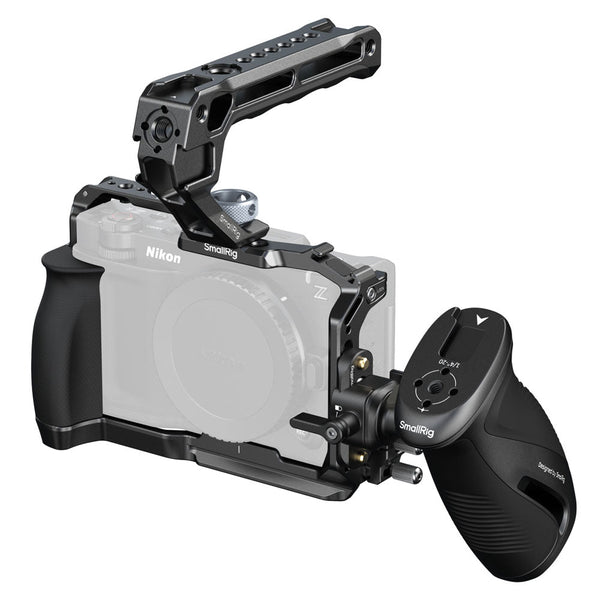 SmallRig Advanced Cage Kit for Nikon ZR with silicone-wrapped handle, side grip, HDMI and USB-C cable clamps, and multiple mounting points.