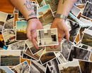 Photo book workshop promotional graphic with event details and instructor information