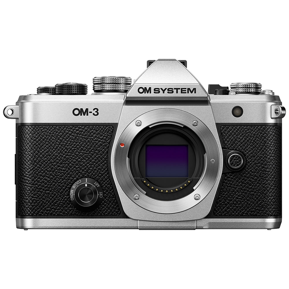 OM System OM-3 mirrorless camera body with 20MP sensor and advanced image stabilization