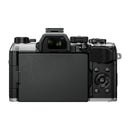 Back view of OM System OM-5 Mark II mirrorless camera with 12-45mm f4 PRO lens showing controls and LCD screen