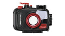 OM System PT-059 underwater camera housing waterproof to 45 meters with polycarbonate body and black front coating for TG-6 TG-7 cameras