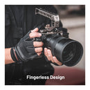 PGYTECH Fingerless Photography Gloves with leather palms and cushioned grip for flexible camera handling