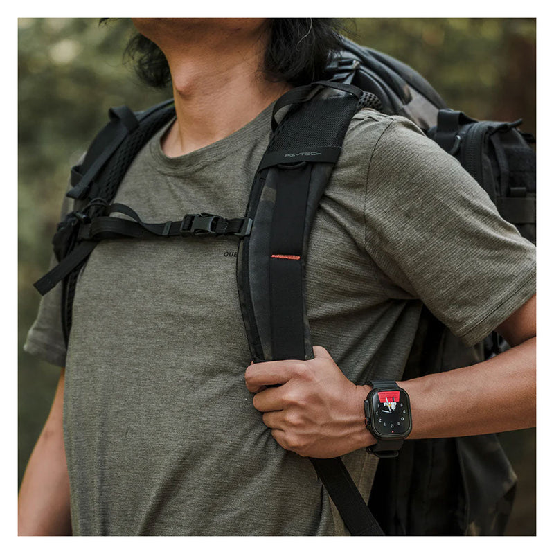 PGYTECH OnePro ST Backpack with AerisFrame Suspension Carry System worn by a person outdoors