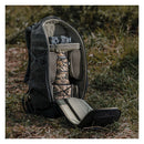 PGYTECH OnePro ST Backpack with AerisFrame Suspension, DIY dividers, and leaf camouflage rain cover for outdoor photography