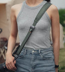 PGYTECH camera shoulder strap with quick connector and padded design for secure and comfortable camera carrying